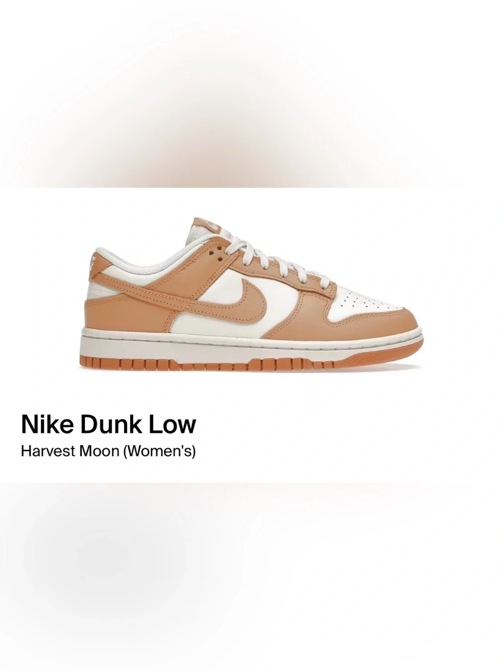 Nike Dunk Low Women's Sneaker - White & Tan - Picture 1 of 5